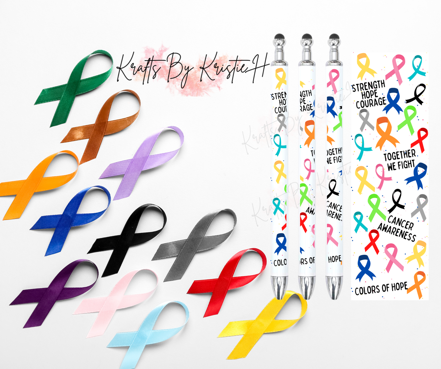 Cancer Ribbon Awareness Custom Pen