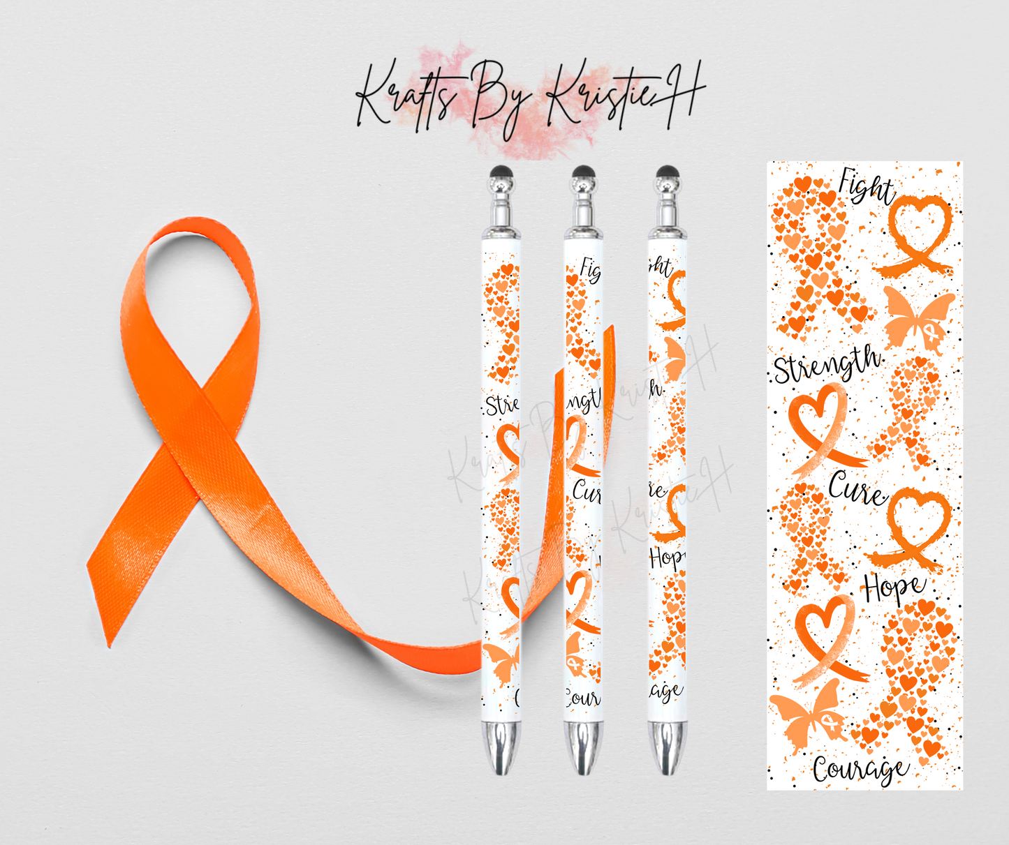 Orange Ribbon Awareness Custom Pen