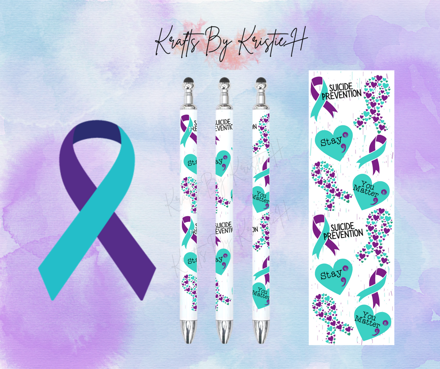 Suicide Prevention awareness custom pen
