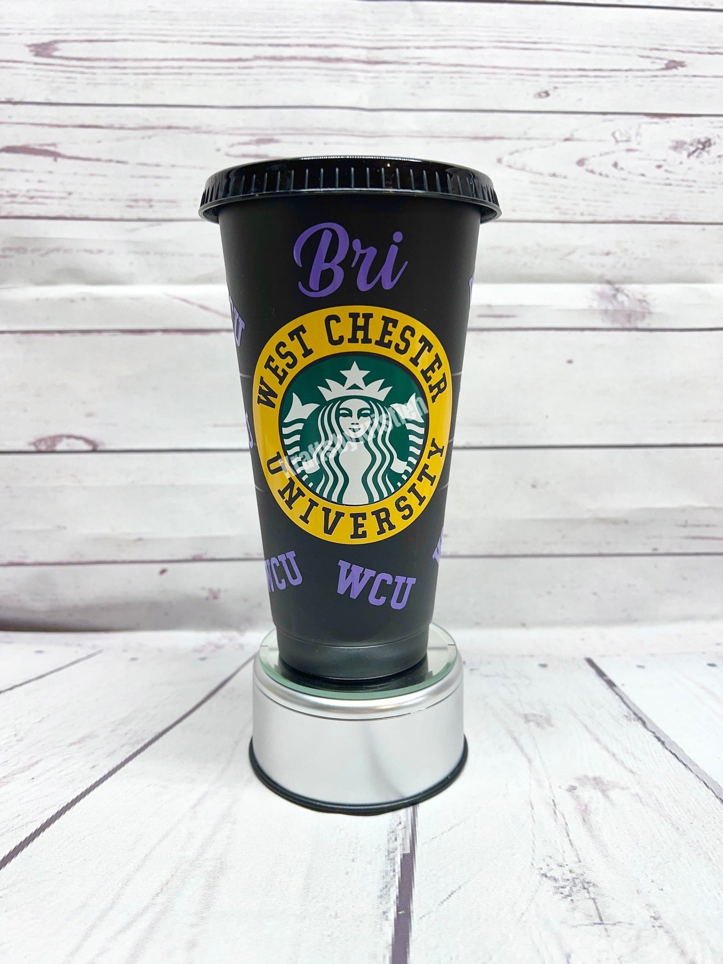 West Chester University personalized Starbucks cold cup