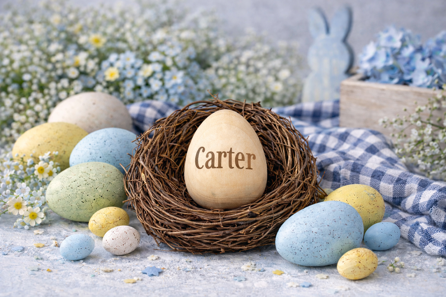 Personalized Wooden Easter Egg