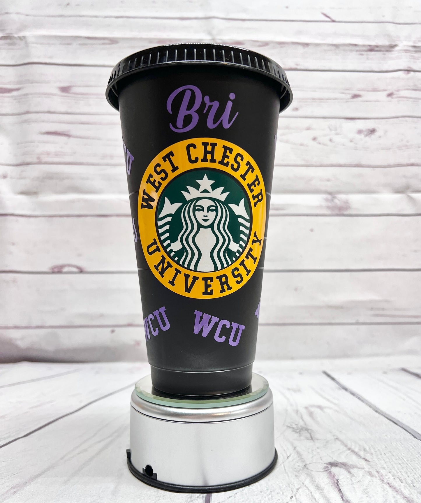 West Chester University personalized Starbucks cold cup